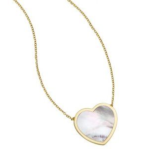 Argento Vivo Mother of Pearl Heart Pendant Necklace